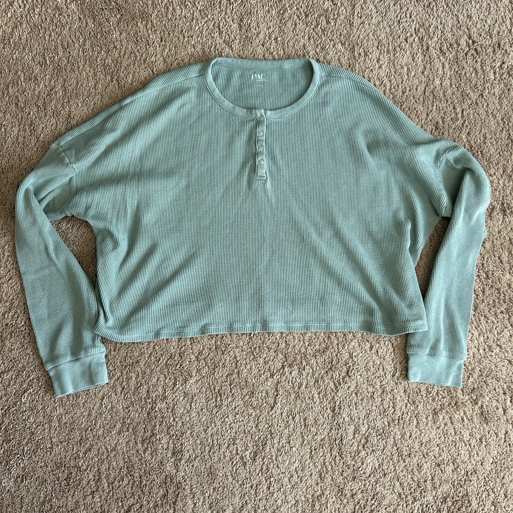 PacSun Sage Long Sleeve Henley L